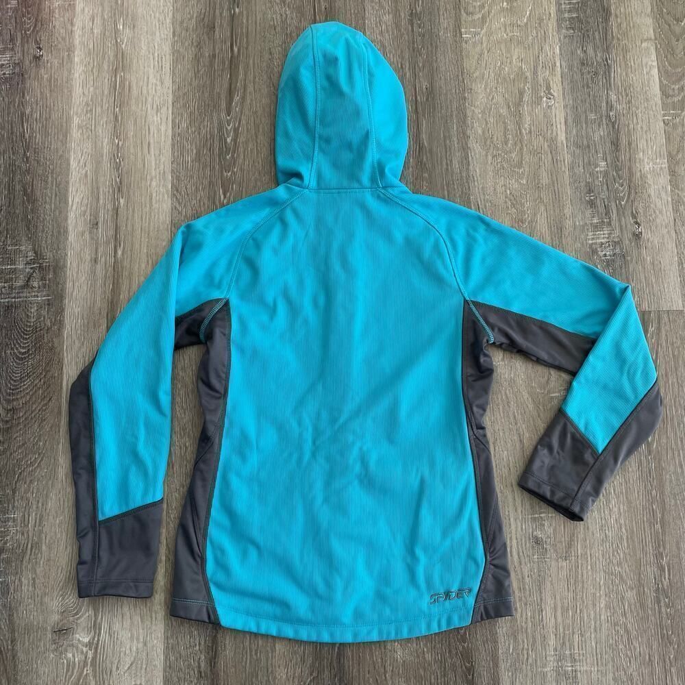 Spyder Women’s Blue Dark Grey Windstopper Hooded Jacket - Size: XS - Picture 9 of 10